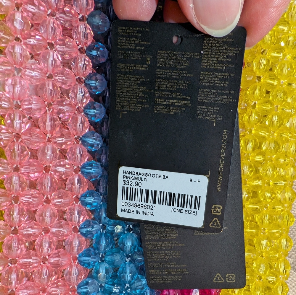 Forever 21 Colorful Beaded Purse, NWT! - Picture 2 of 9